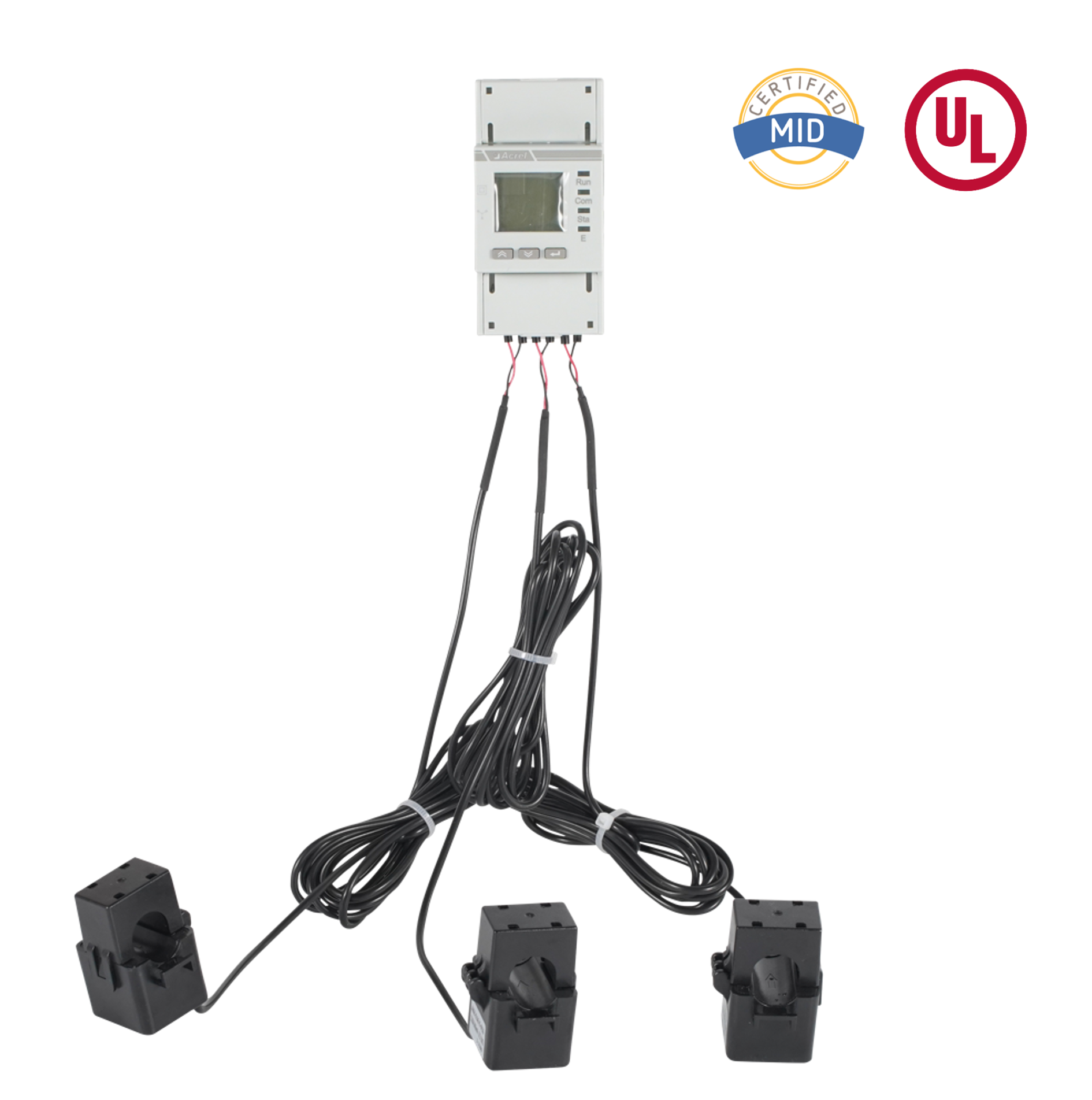 Máy đo năng lượng ba pha AC được chứng nhận UL với CT lõi chia