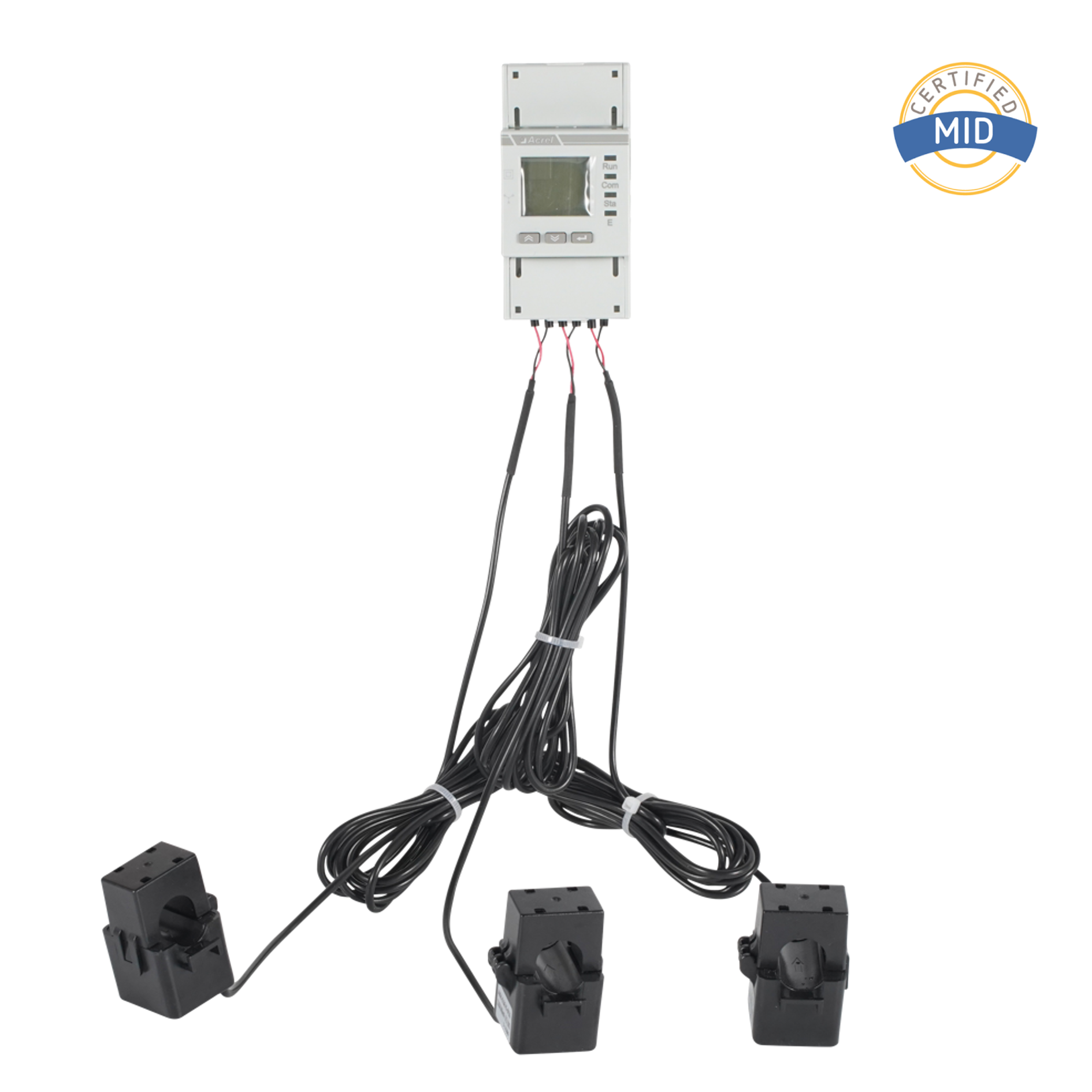 Máy đo năng lượng AC ba pha được chứng nhận MID được trang bị CT lõi chia